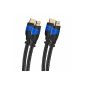 deleyCON 2x 2m HDMI cable (2 pieces) HDMI 2.0 / 1.4a compatible with high-speed Ethernet (Neuster Standard) ARC 3D 4K Ultra HD (1080p / 2160p) (Electronics)
