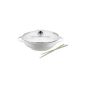 Berndes Vario Click Induction White 032 139 cast aluminum wok ceramic with glass lid and accessories 32 cm, 5.5 l (household goods)