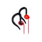 Yurbuds by JBL Focus 100 behind-the-ear sports headphones sweat resistant in-ear with a flexible earhook - Red / Black (Electronics)