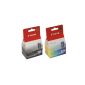 2x ink cartridges for printer Canon Pixma MP210 - Black + Tri-Colour-High Capacity (Office Supplies)