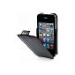 StilGut® Slim Case Luxury Case for Apple iPhone 4 & iPhone 4S smartphone foldable, Black (Wireless Phone Accessory)