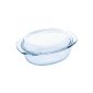Glass baking dish - 3.5 liters oval - Casserole with lid - Glass Bowl - Bowl - baking pan - Serving (household goods)