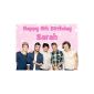 One Direction A4 birthday cakes toppers Personalized - Please send us a name and age Via 'gift message' or 'Seller' option (Misc.)