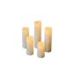 Set of 5 LED real wax candles altar candles pillar candles with batteries (household goods)