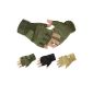 Mondaynoon Gloves Military Tactical Airsoft Fingerless Half Finger Cycling Gloves Riding Hunting Outdoor Sports Fingerless Gloves (Misc.)