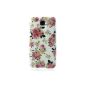 iProtect Cases Samsung Galaxy S5 Hard Case Flower Pink White (Electronics)