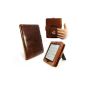 Tuff-Luv 'Embrace Plus' vintage leather case with Stand for Kindle Touch / Paperwhite (Sleep Book) - Brown (Accessory)