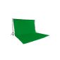 TecTake Canvas studio hardware accessories background fabric Photo Kit photography 6 x 3 m green + adjustable professional background support (Electronics)