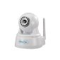 HooToo® IP camera surveillance camera Megapixel HD 1280 x 720p H.264 Wireless / Wired Pan / Tilt with IR-cut filter, night vision WPS, white (Electronics)