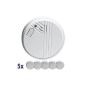 5 x Smoke detector - Wireless + Mounting Instructions in French!