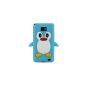 BONAMART ® Penguin Penguin Gel Silicone Rubber Case Cover Skin Case for Samsung Galaxy S2 SII I9100 LIght Blue (Wireless Phone Accessory)