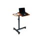 SixBros.  Laptop table Teak / Black - LT-001A / 53 - MDF layer teak - Frame Metal Black