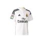 adidas Real Madrid Home Replica Jersey Boy White / Black / Pink Blast (Sports Apparel)
