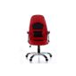 HJH OFFICE 621 300 office chair / executive chair Racer 200 leatherette, red / black (household goods)