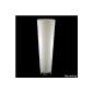 Vase Conical cylinder in white.  Height 70cm Ø 22.5cm (household goods)