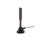 VSG Power 5+ aluminum DVB-T rod antenna / signal Stark mobile use / Magnetic & 3m cable / with 5dB + Gain Gain / for all DVB-T receiver, Sticks & Radio (MOBILE POWER 5+ Black) (Electronics)