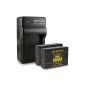 New - 4in1 Battery Charger + 2x as LP-E12 for Canon EOS 100D | EOS M | EOS Rebel SL1 (Electronics)