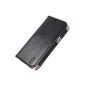 Luxury Case Cover Shell Card Holder Genuine Leather Wallet For Samsung Galaxy Note 2 GT-N7100 Black (Electronics)