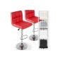 2er SET barstool Bar armchair Stool with upholstered seat (choice of colors)