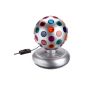 Reality lights R5341-87 table disco ball, incl. 1x E14, with rotation function, in titanium color (household goods)
