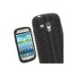 Black iGadgitz Silicone Case Tire Case for Samsung Galaxy S3 III ...