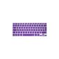 MiNGFi Spanish keyboard silicone protective cover for MacBook Pro 13, 15, 17 Air 13 inch EU KeyboardLayout Silicone Cover - Purple (Electronics)