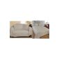 Elite Home Collection Sofa Throw / Bedspread Indian Classic Rib, 250 x 380 cm, with 2 pillowcases, natural color (household goods)