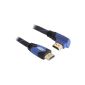 Delock High Speed ​​HDMI Cable with Ethernet (angled AA / male-male left, 5m)