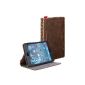 GMYLE Book Leather Case Cover for Apple iPad Mini in brown 3 / iPad mini Retina Display / iPad mini Carrying Case brown with stand function (Personal Computers)