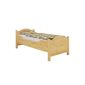 60.40.09 M senior bed solid pine 90x200 cm with roller frame and mattress
