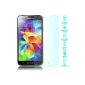 delightable24 tempered glass screen film protective glass made of tempered glass for Samsung Galaxy S5 i9600 - Crystal Clear (Electronics)
