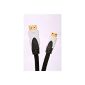 New 3D Version - Mini HDMI to HDMI Cable 3m - 1080p Full HD and 3D support - v1.4c - Type C (mini 19 pin) to Type A (19 pin std) - compatible HDMI Cable 1.4, 1.3c, 1.3b, 1.3 ... connect your digital camera to your HDTV, plasma or overhead projector *** FREE SHIPPING - Fast shipping D-Day (+1) *** (Electronics)