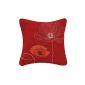 Interior 1603565 Softness Cushion Deco Poppy Printed Polyester / Fibre Red 40 x 40 x 15 cm (Kitchen)