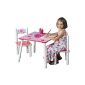 Kesper 17722 1 children's table with 2 chairs, Design: heart, color lacquered MDF, FSC (household goods)