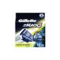Blades Gillette Mach 3 Manual Tested Dermatologically x 12 (Health and Beauty)