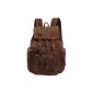 Wuiyepo Men Vintage Canvas Backpack multifunction pocket satchel walking (Textiles)
