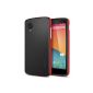 [METALLIZED BUTTONS] Spigen Google Nexus 5 Case Cover [Neo Hybrid] [Fluorescent Red] Bumper Case Cover for Nexus 5 - Fluorescent Red (SGP10786) (Wireless Phone Accessory)