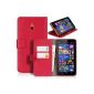 DONZO Wallet Structure Case for Nokia Lumia 1320 Red (Electronics)