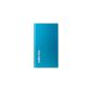 Adento Power Bank portable USB battery 6500 mAh External Battery for iPad, iPod, iPhone, Galaxy Tab, Nexus, lightning-fast charger for all devices with a USB port, mobile battery on the go in blue (Wireless Phone Accessory)