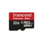 Transcend 32GB microSDHC Class 10 Premium Memory Card with SD Adapter (UHS-I, 45Mbps read speed) [Amazon Frustration-Free Packaging] (Personal Computers)