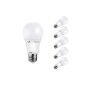 LE 9,5W Dimmable A60 E27 LED lamps replace 60W incandescent, 750lm, warm white, 2700K, 270 ° viewing angle, LED bulbs, LED lamps, 5-pack