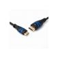 Mini HDMI to HDMI High Speed ​​with Ethernet BlueRigger (3 Meters) (Electronics)
