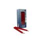 100 self-extinguishing tree candles 124 x 12 mm, red, hand-dipped quality