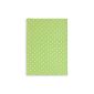 Semi linen cloth, TRIOLINO®, prints dots - green, size 50/70 (household goods)