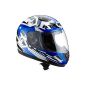 Protect Wear SA03-BL-XS Children motorcycle helmet, full-face helmet, size XS (YL 52-53cm) Blue / White (Automotive)