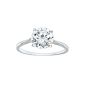 Solitaire Ring Women - 0.9 Gr Silver - Zirconium oxide 3.31 Cts - T 61.5 (Jewelry)