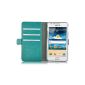 JAMMYLIZARD | Luxury Wallet Leather Case for Samsung Galaxy S2, turquoise (Wireless Phone Accessory)