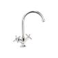 Modern retro two-handle faucet for sink sink faucet with cross handles solid brass chrome