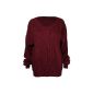 Purple Hanger - sweater ladies knitted sweater Long and casual large sized long sleeve knit coarse (Textiles)