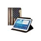 kwmobile® chic Leather Case for Samsung Galaxy Tab 10.1 P5200 3 / P5210 / P5220 in function with practical support and Motif flags (USA) (Electronics)